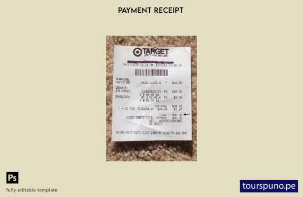 lista para imprimir plantilla de cheque de pago de Target Corporation